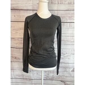 Lululemon Swiftly Tech Long-Sleeve Shirt  Black with Sparkle Size 6